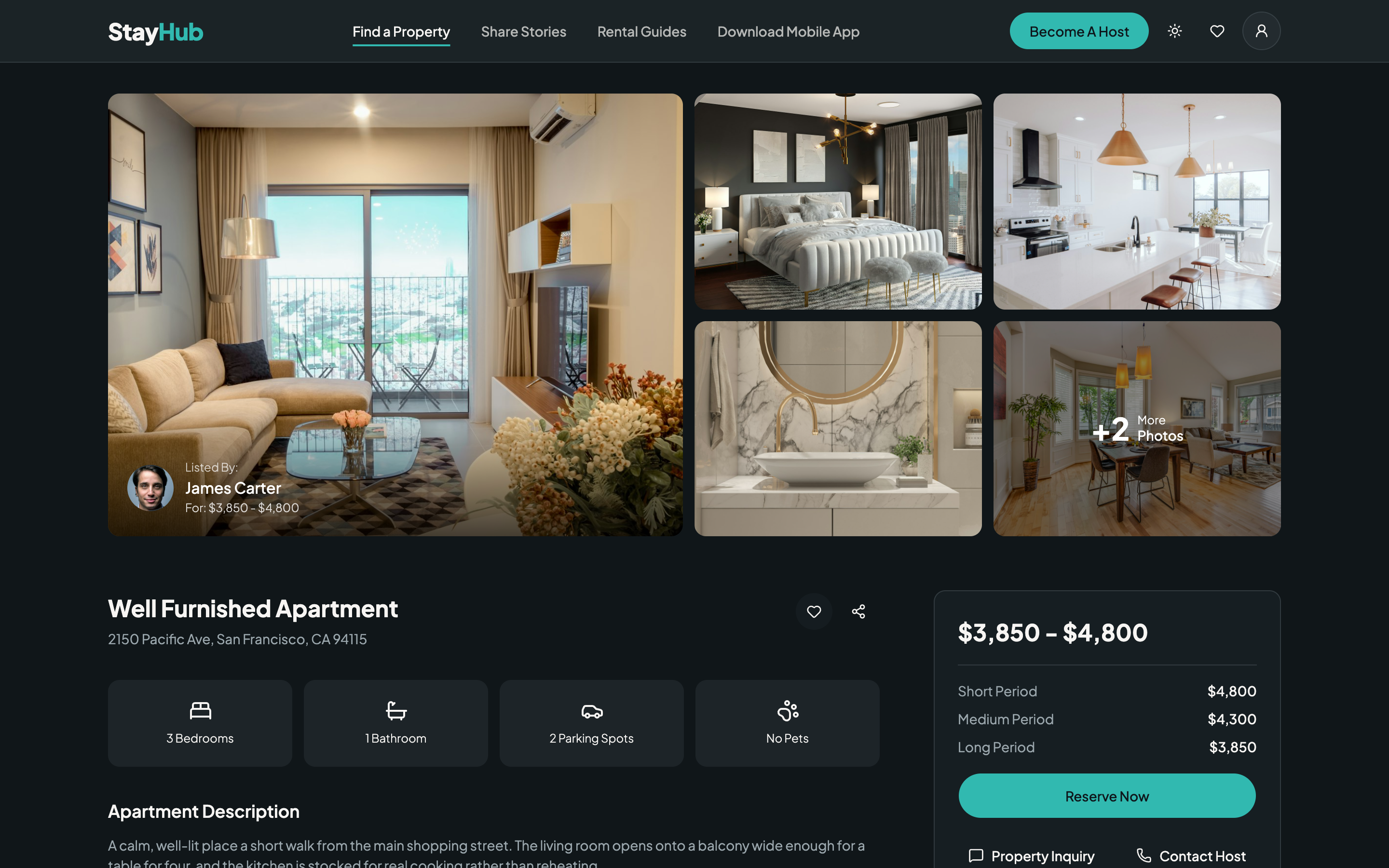 StayHub web app template preview 7