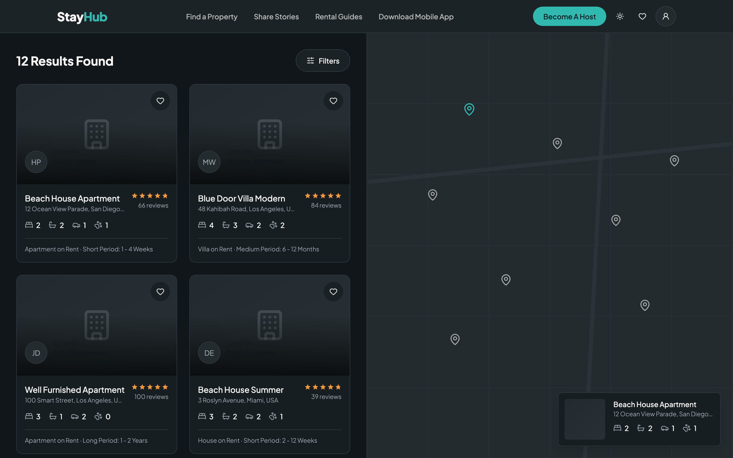 StayHub web app template preview 8