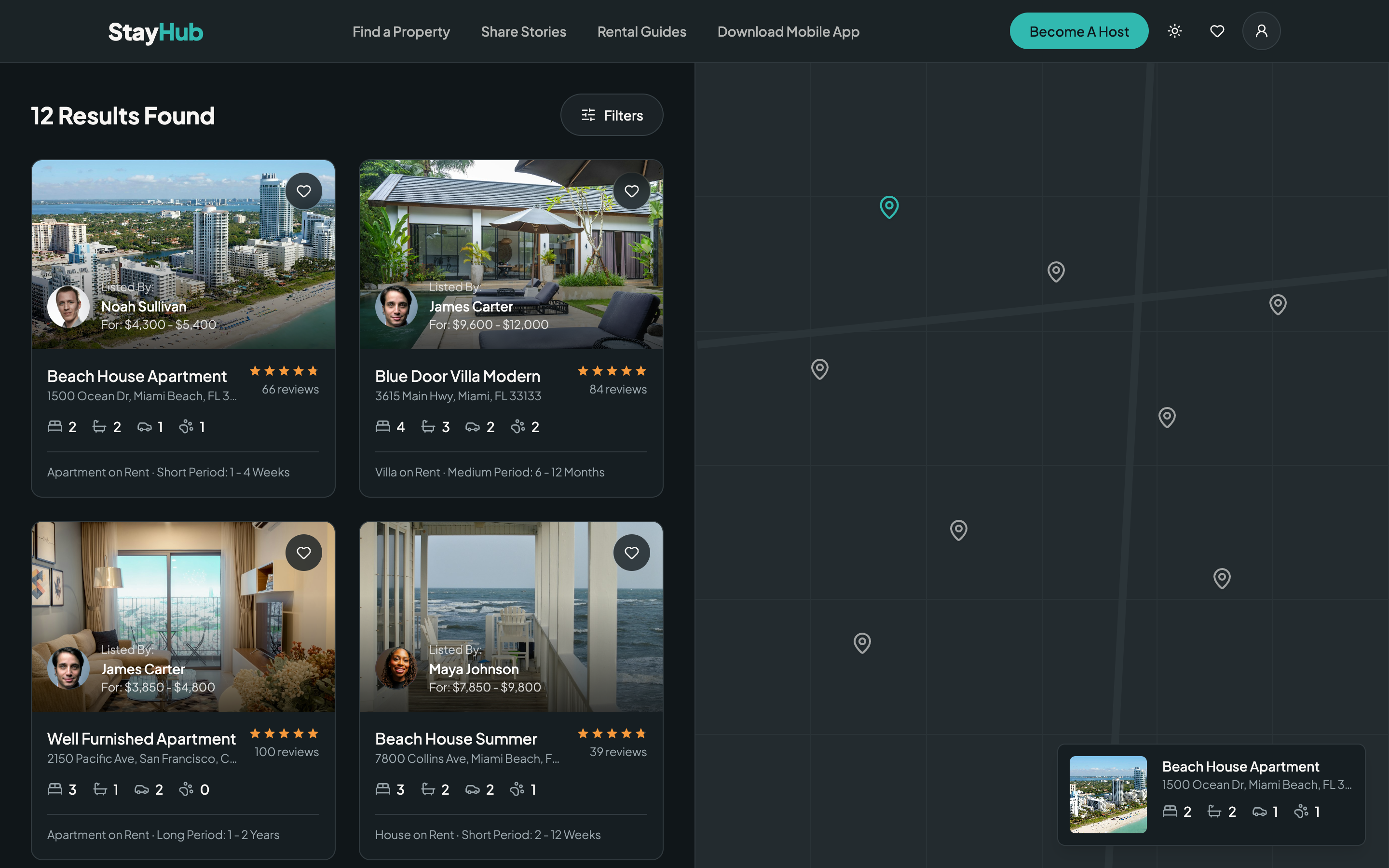 StayHub web app template preview 8