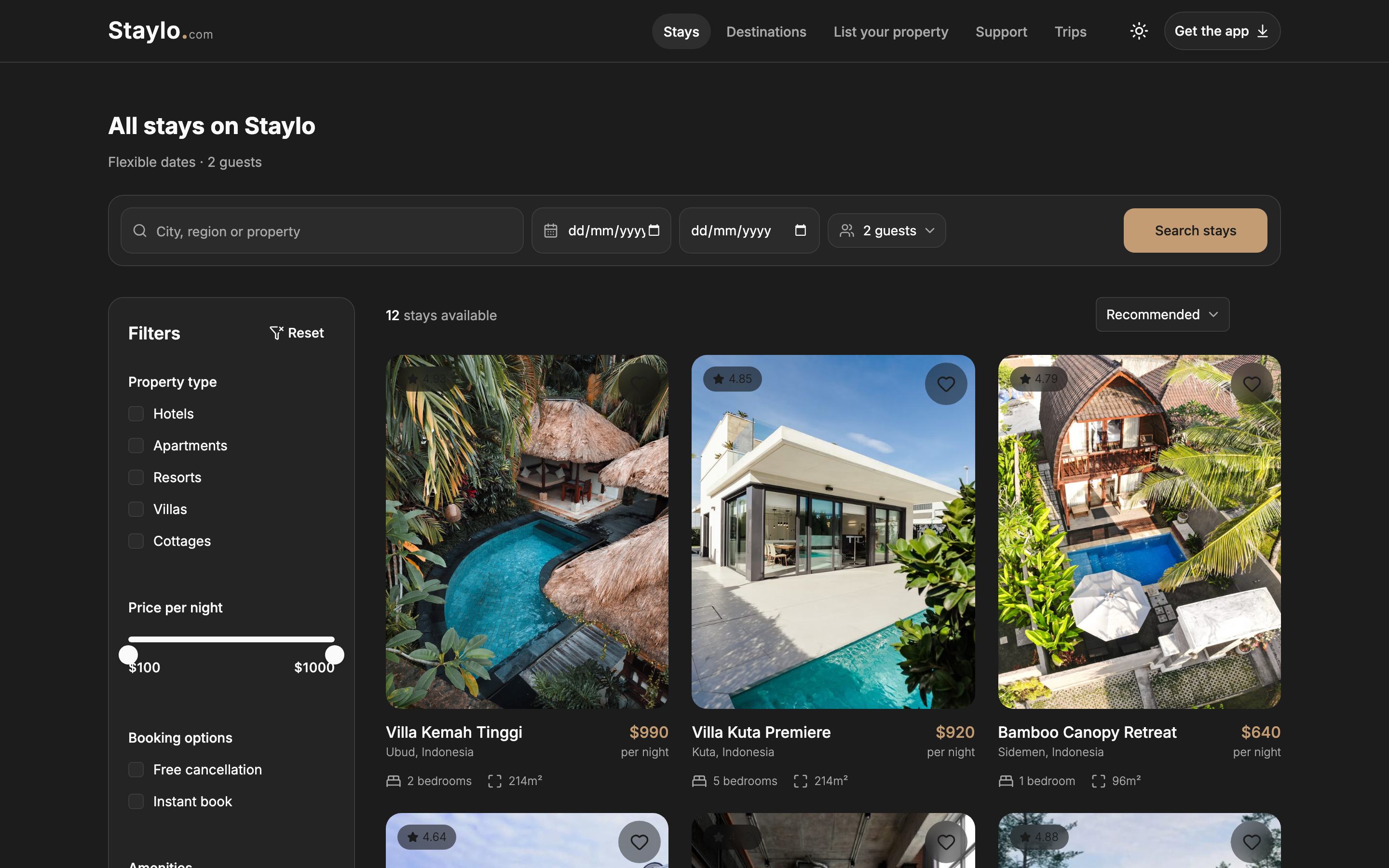 Staylo web app template preview 6
