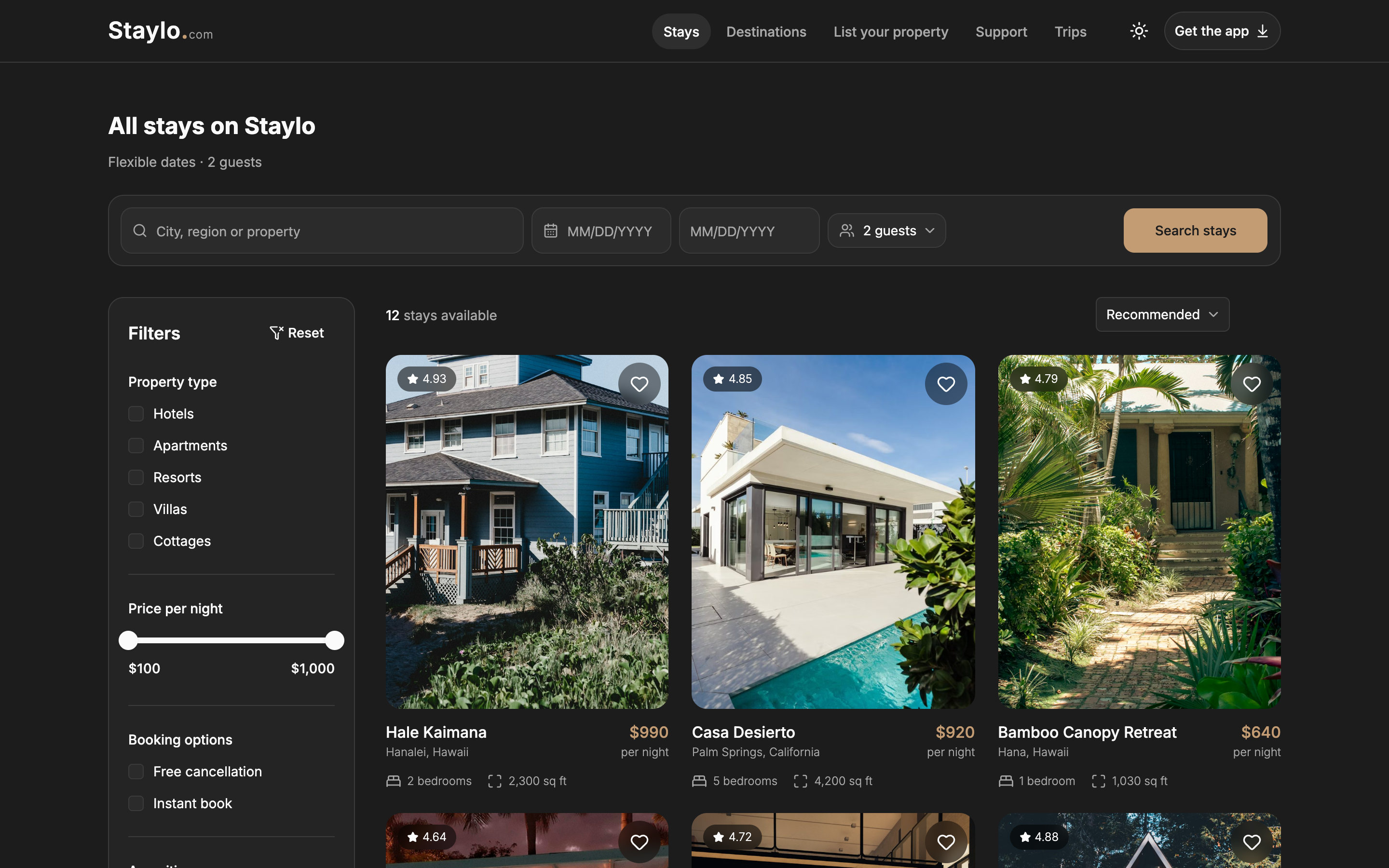 Staylo web app template preview 6