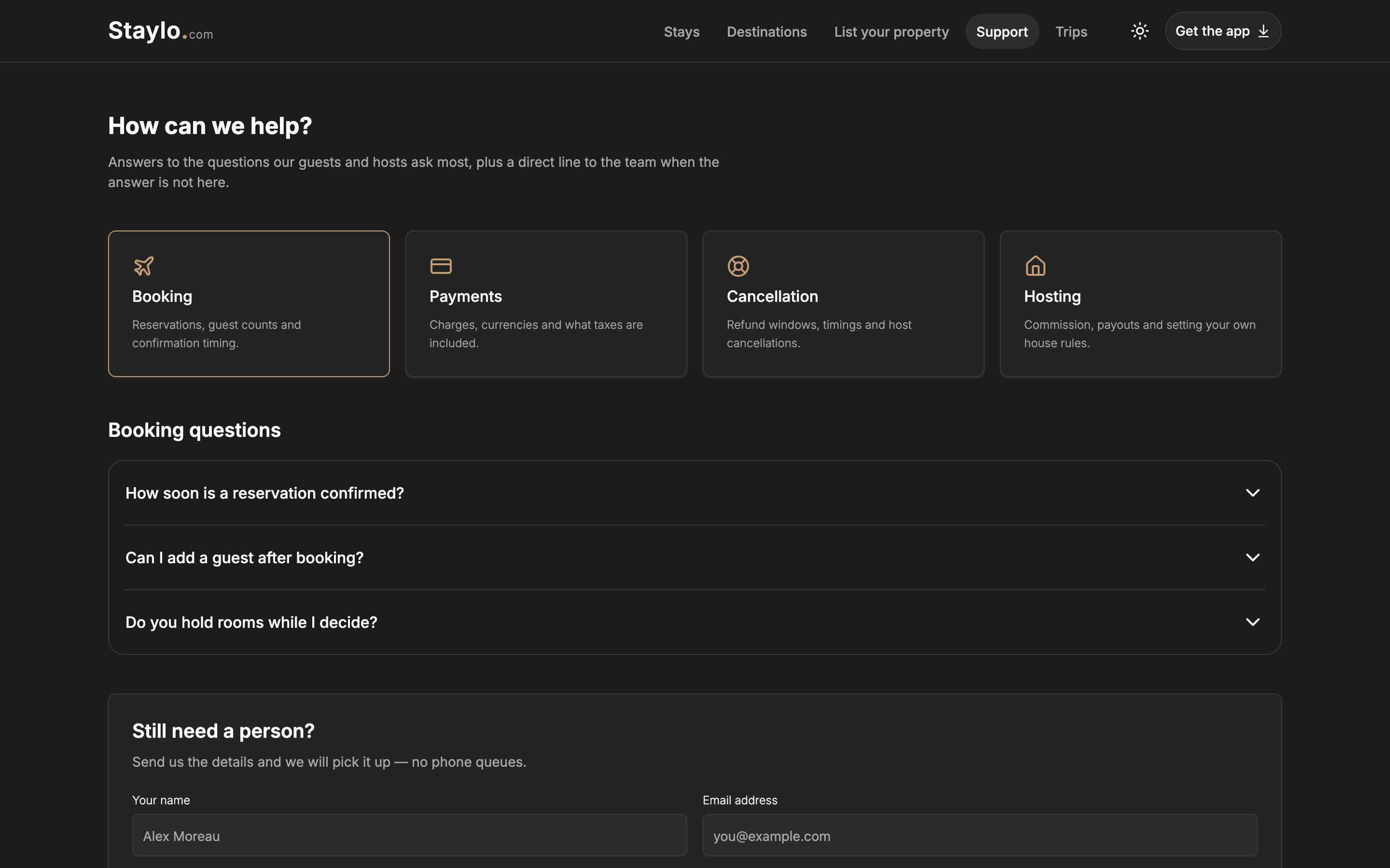 Staylo web app template preview 7