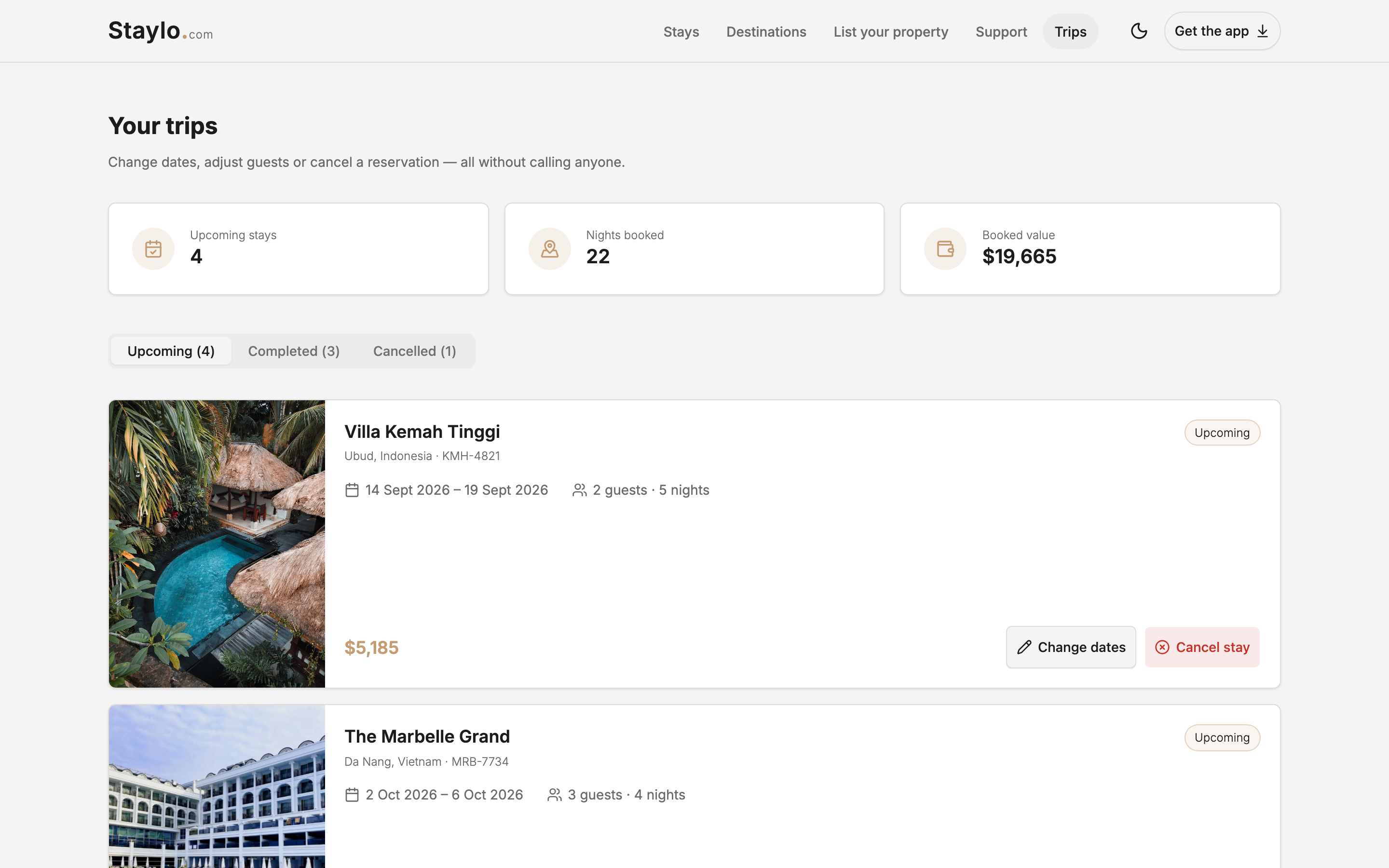 Staylo web app template preview 3