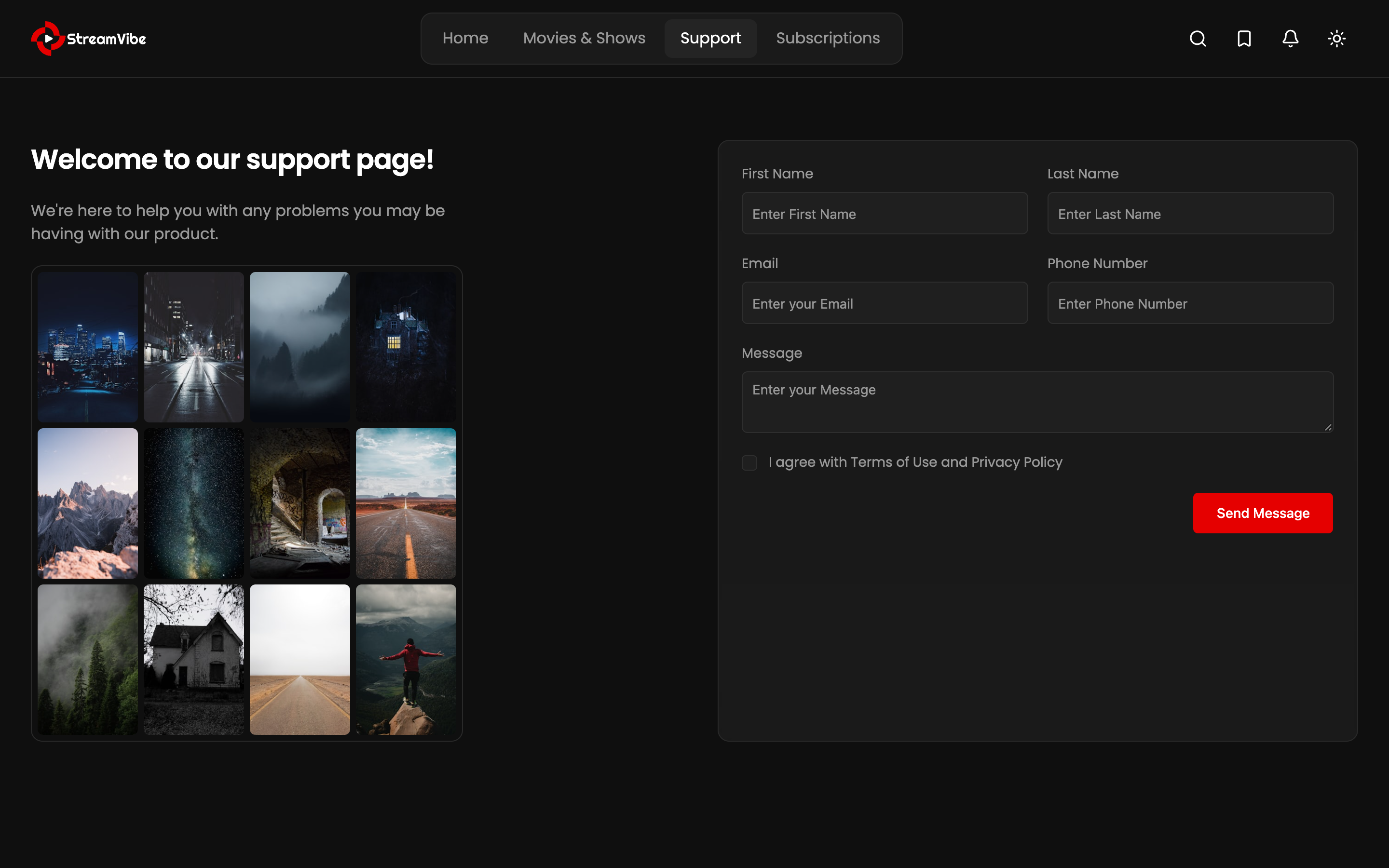 StreamVibe web app template preview 6