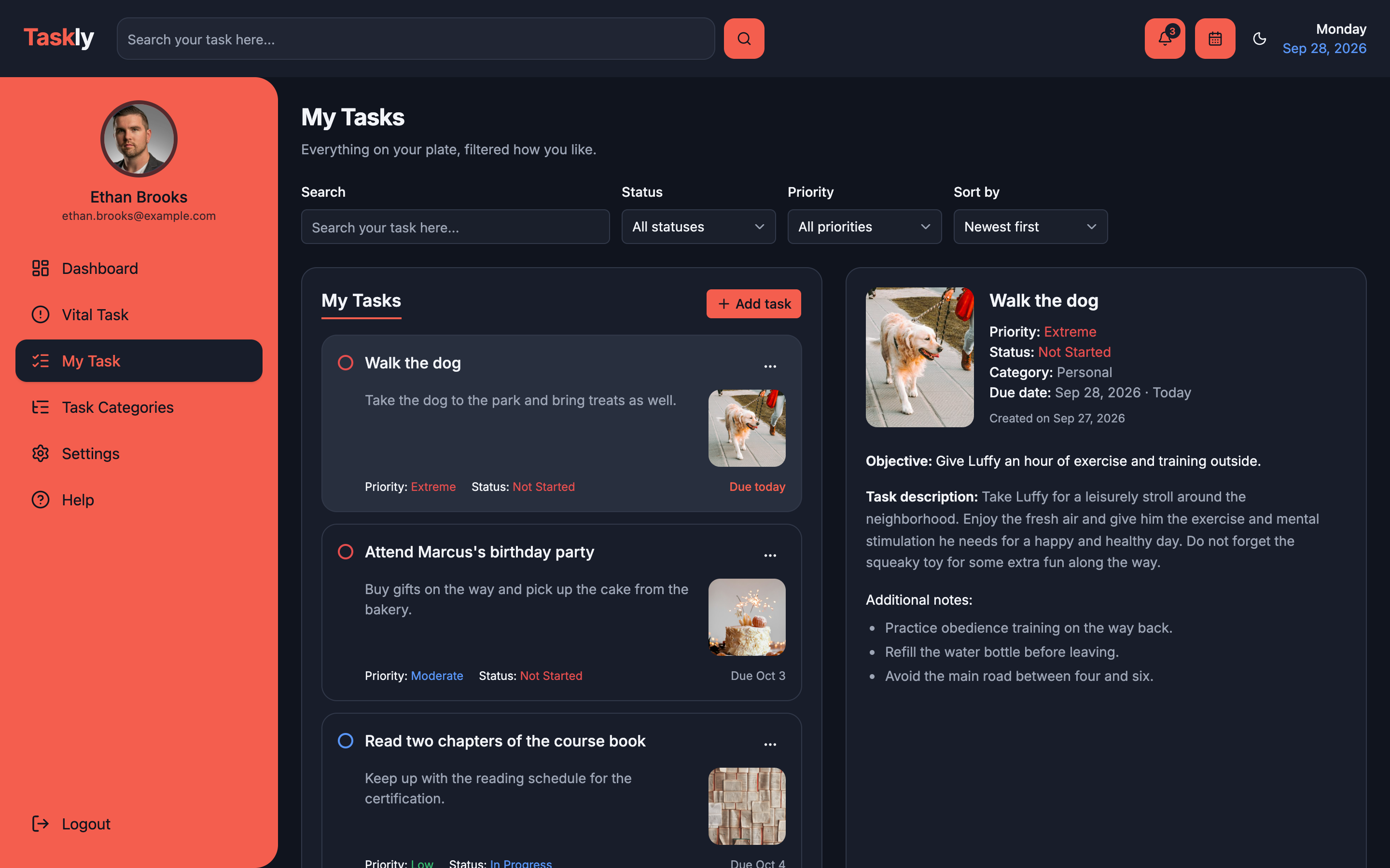 Taskly web app template preview 6