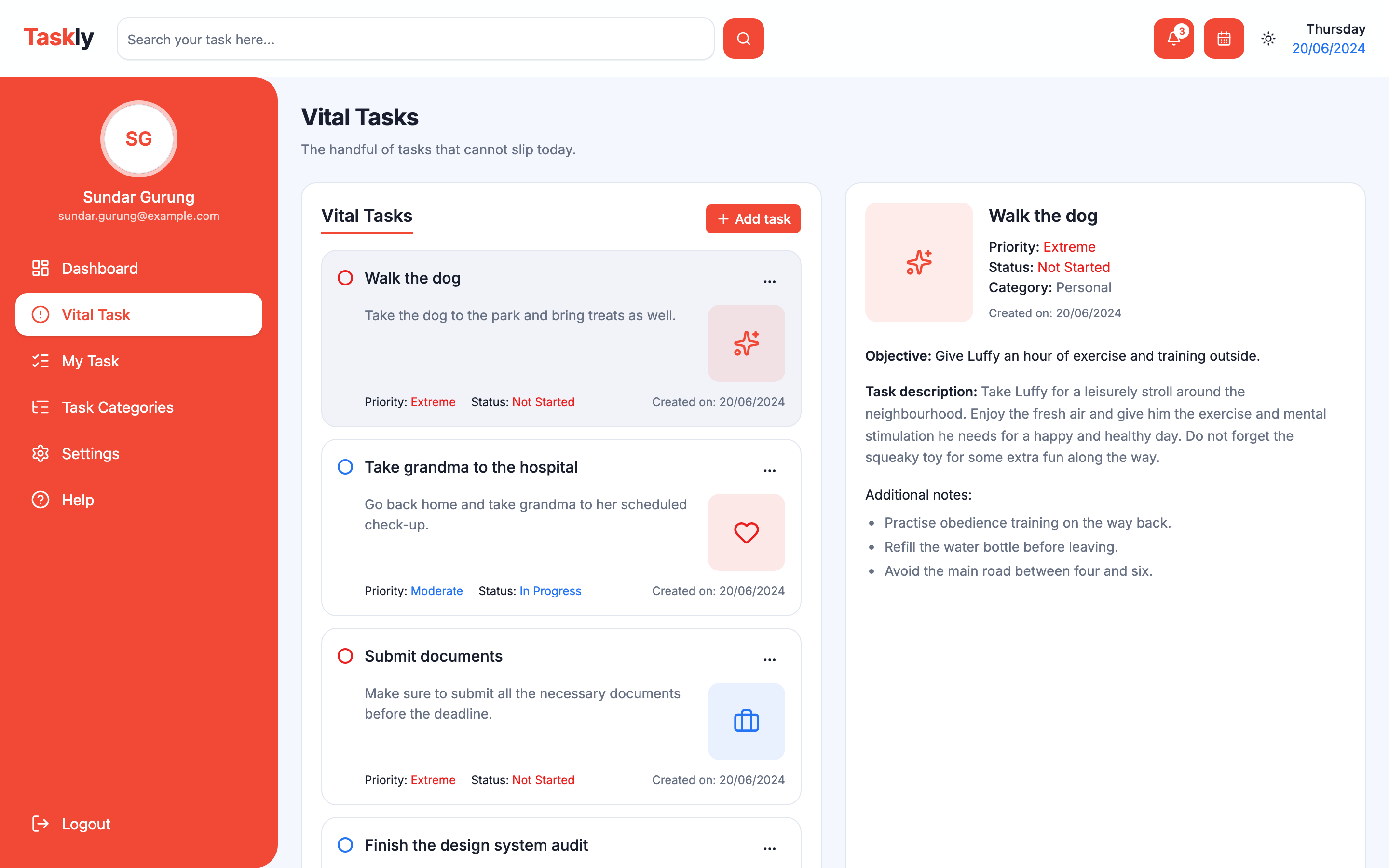 Taskly web app template preview 4