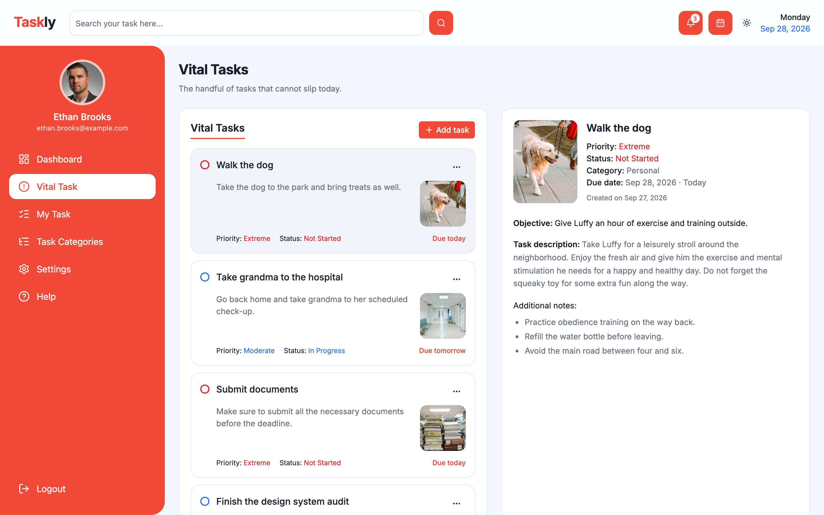 Taskly web app template preview 4