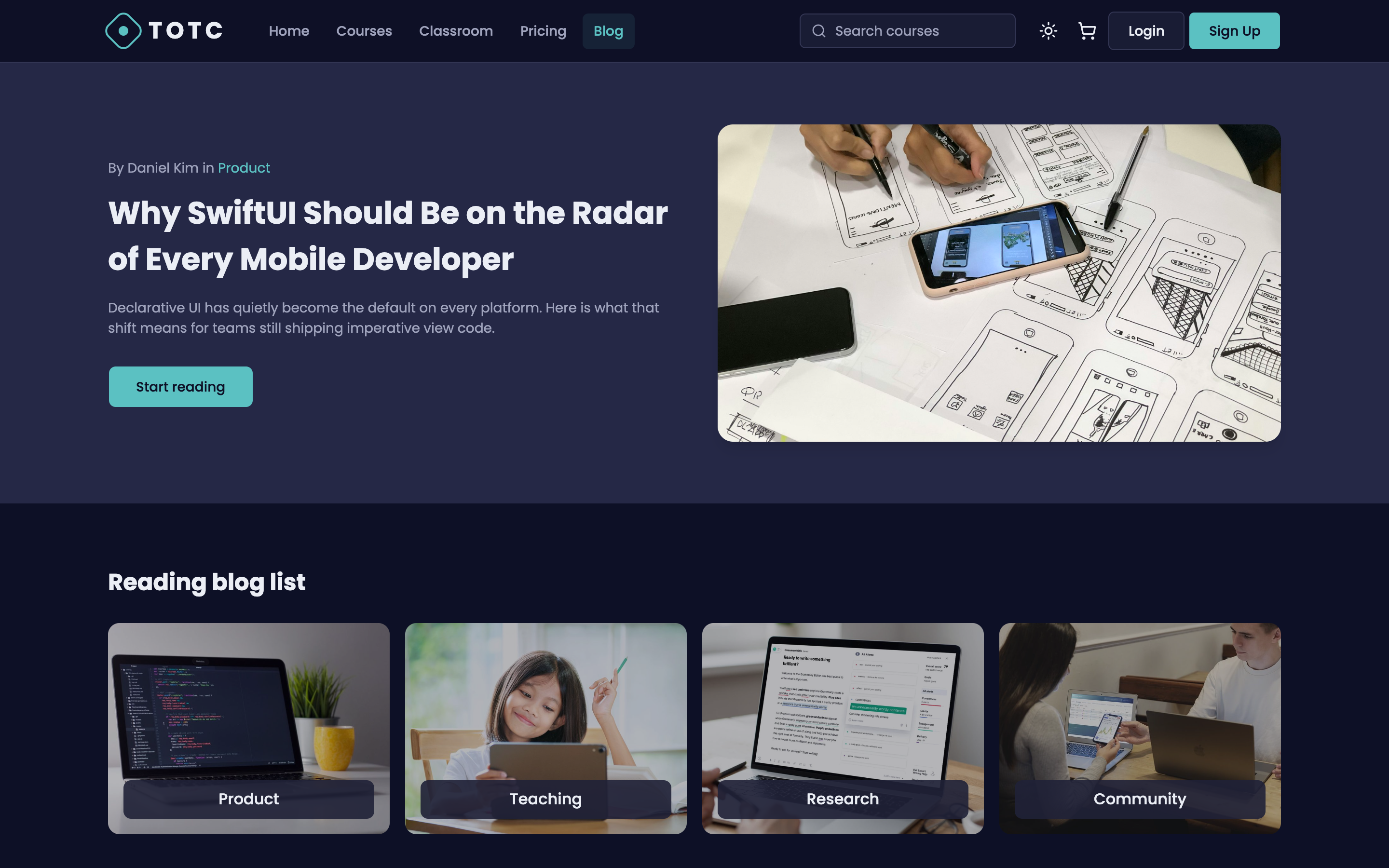 TOTC — Virtual Classrooms web app template preview 4