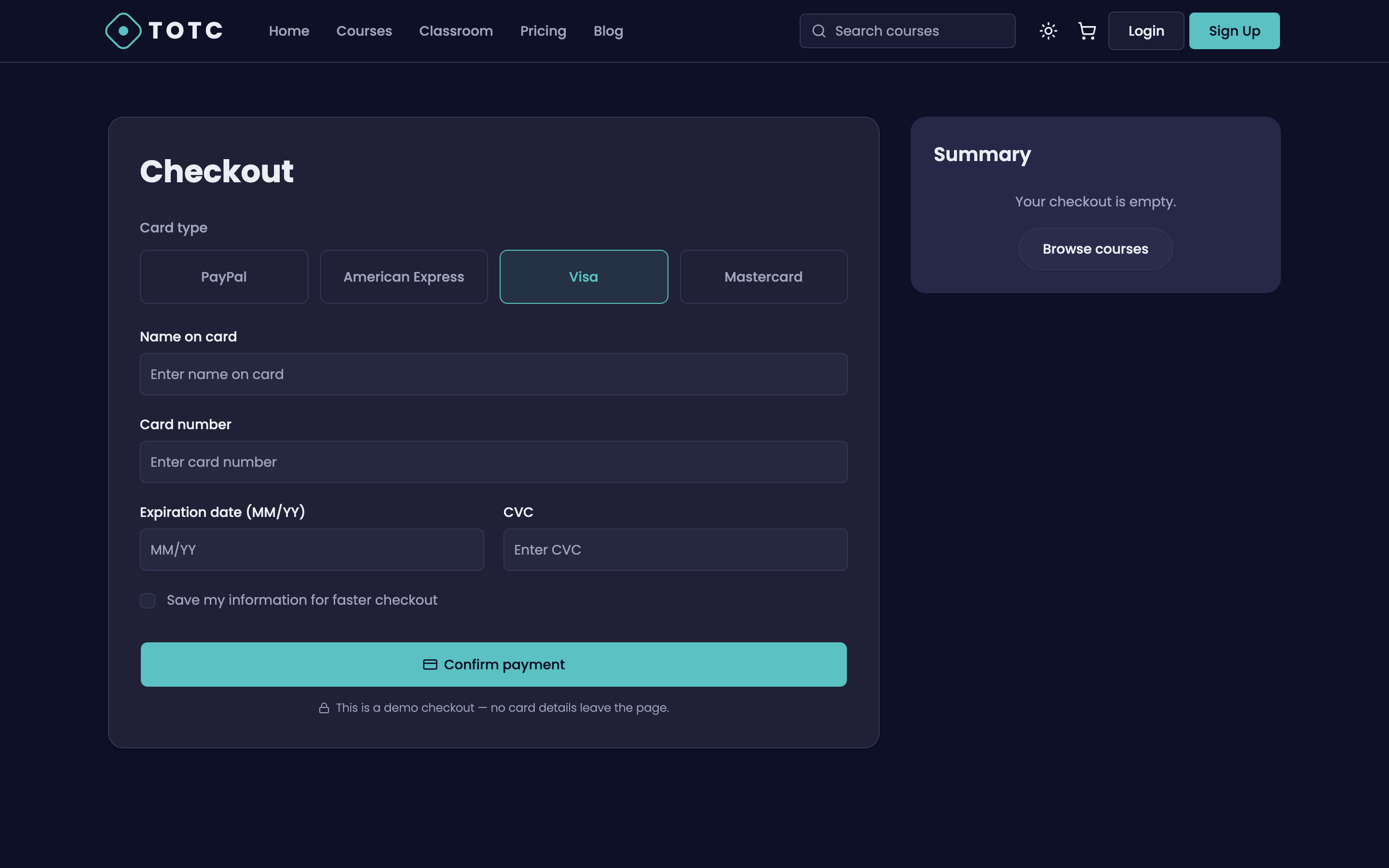 TOTC — Virtual Classrooms web app template preview 6