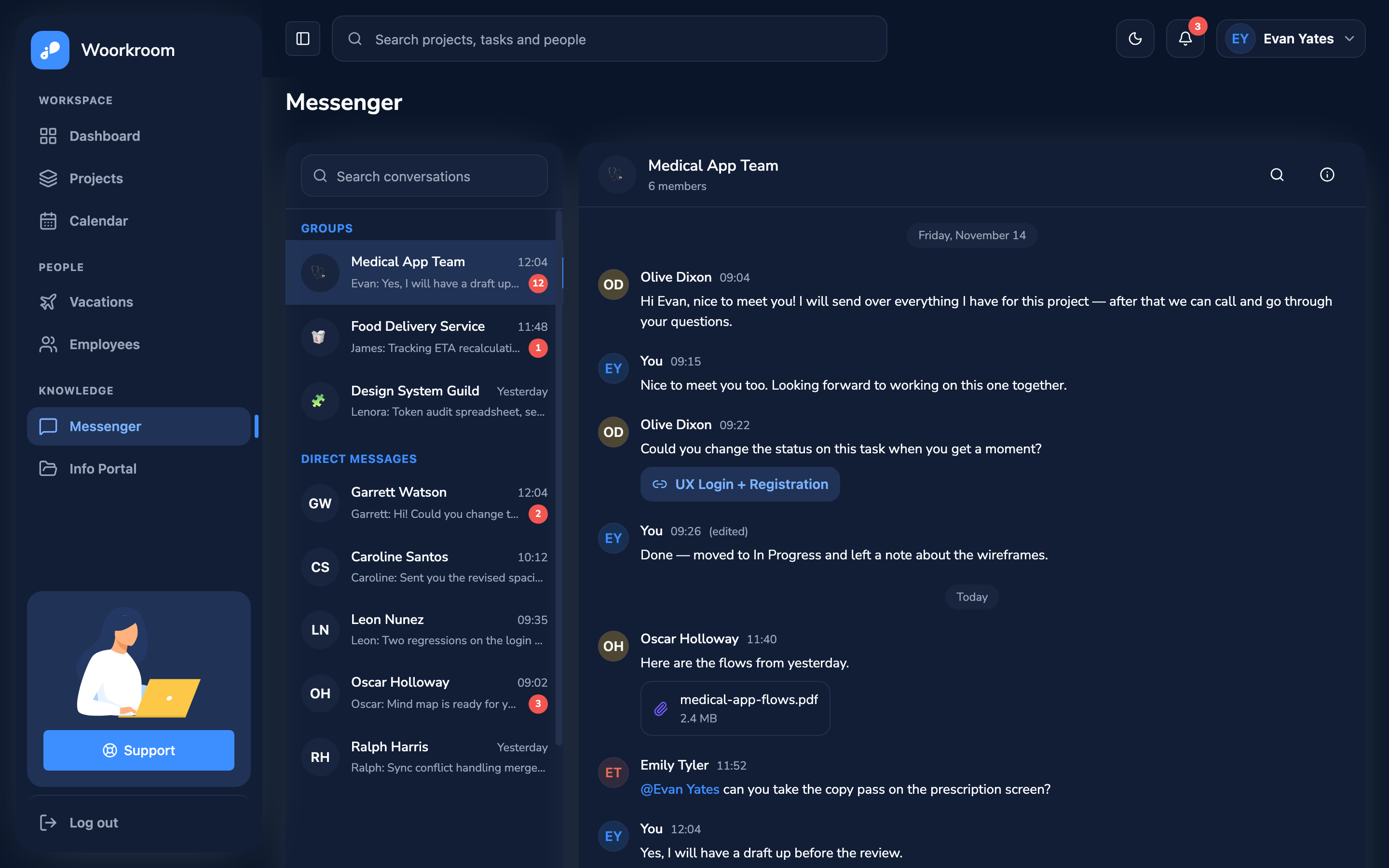 Woorkroom web app template preview 6