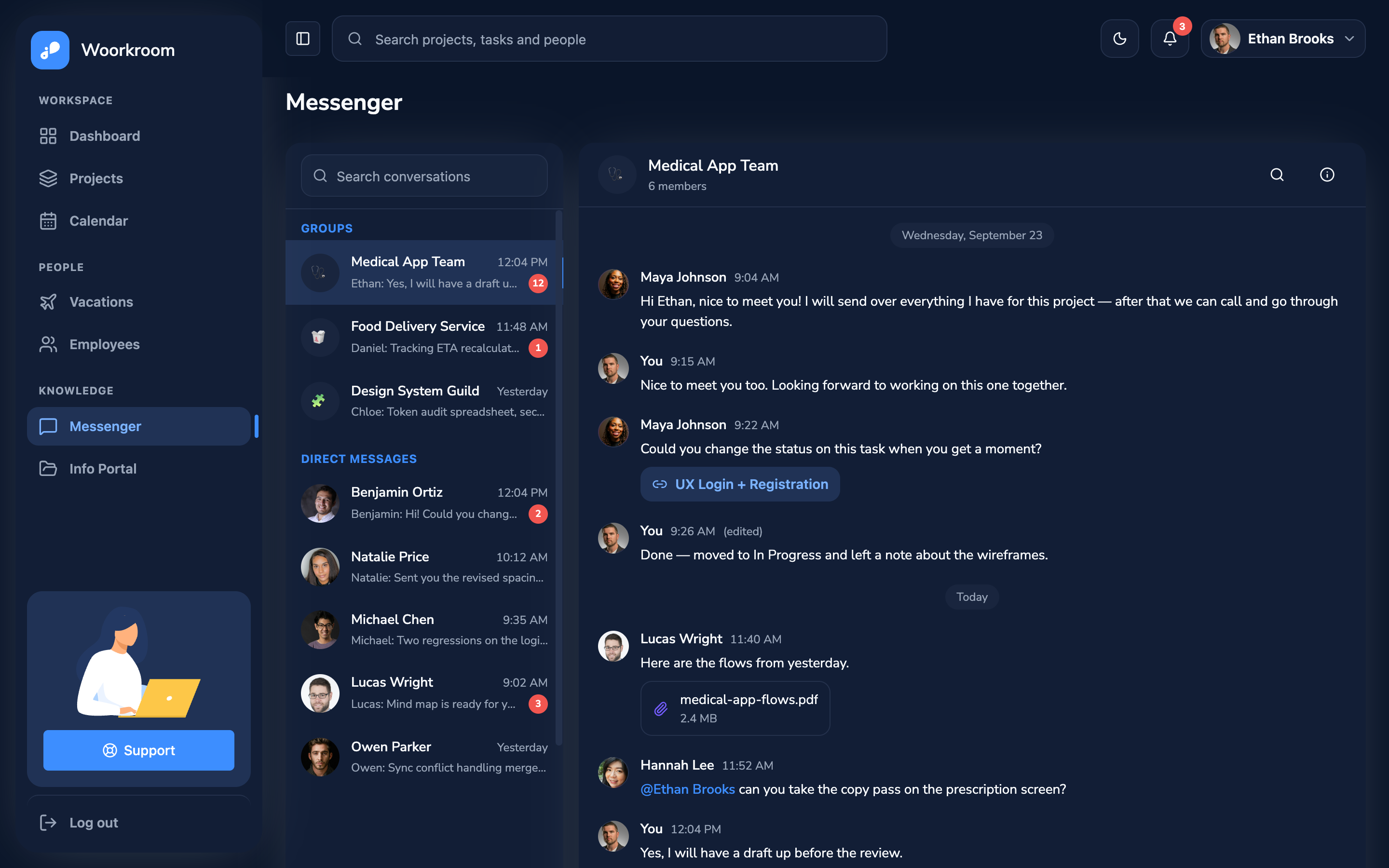 Woorkroom web app template preview 6