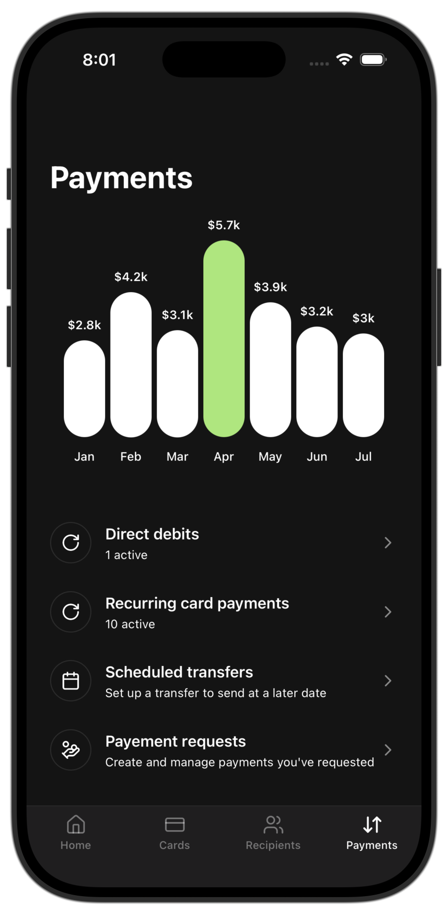 Wallet app template — screen 4
