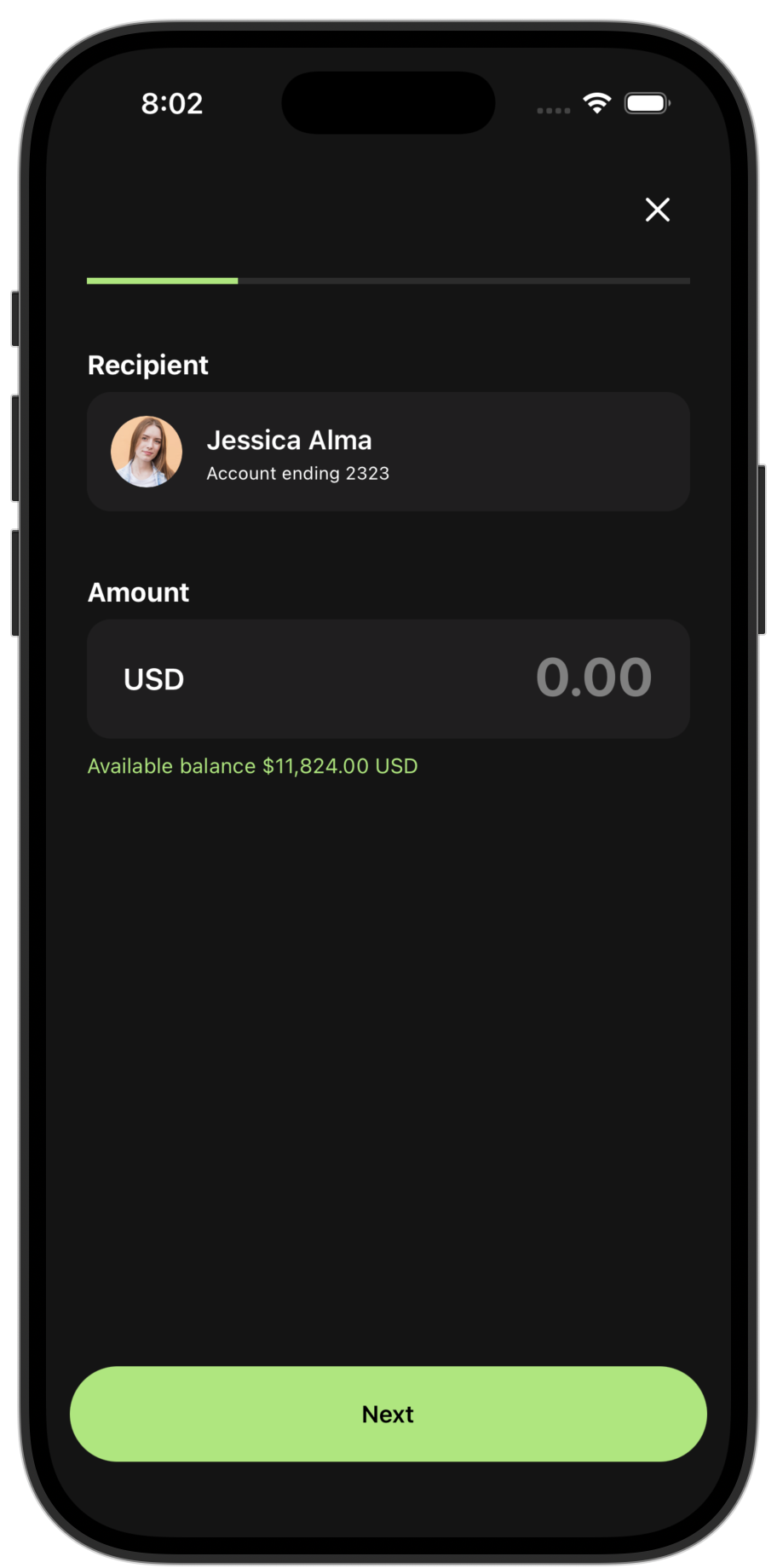 Wallet app template — screen 5